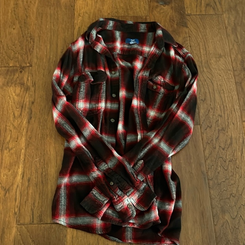 Flannel LS button up Adult XS